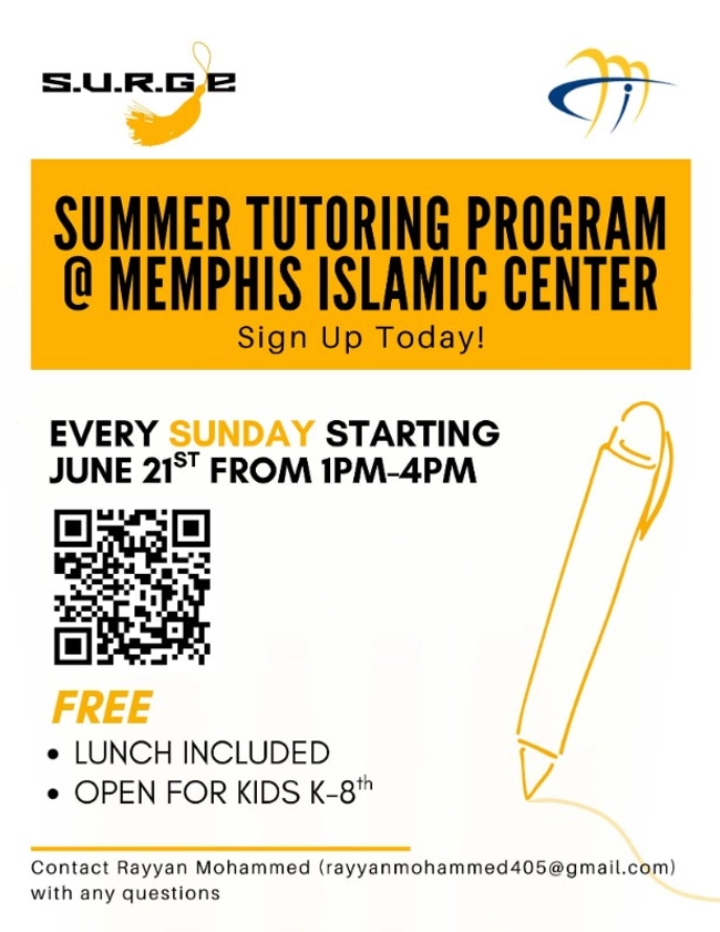 Summer Tutoring Program @ Memphis Islamic Center