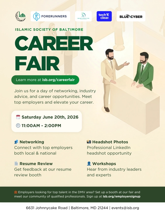 Islamic Society of Baltimore Career Fair