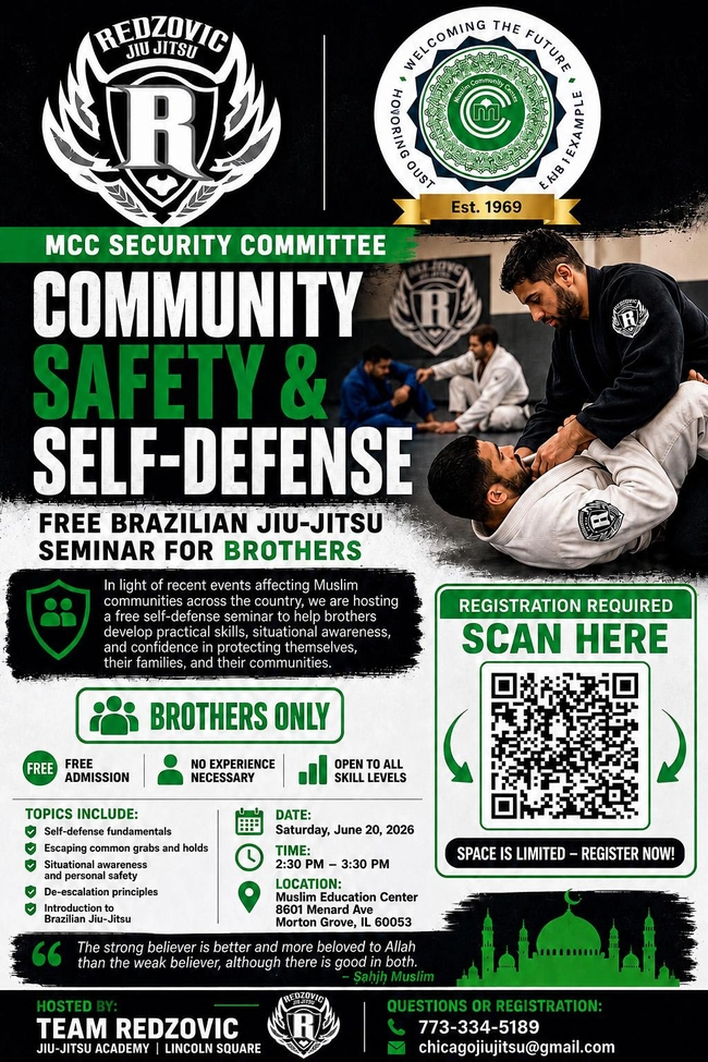 Community Safety & Self-Defense: Free Brazilian Jiu-Jitsu Seminar for Brothers