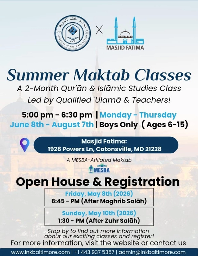 Summer Maktab Classes