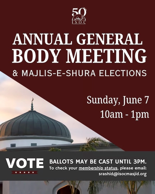 Annual General Body Meeting & Majlis-e-Shura Elections