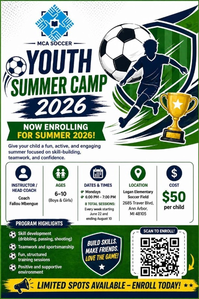 MCA Soccer Youth Summer Camp 2026
