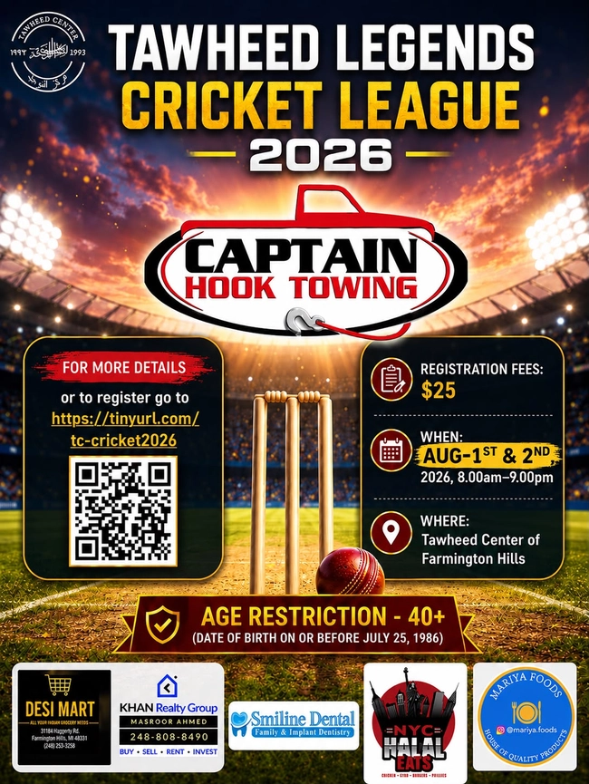 Tawheed Legends Cricket League 2026