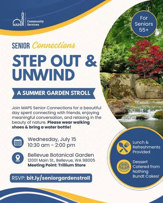 Senior Connections: Step Out & Unwind - A Summer Garden Stroll