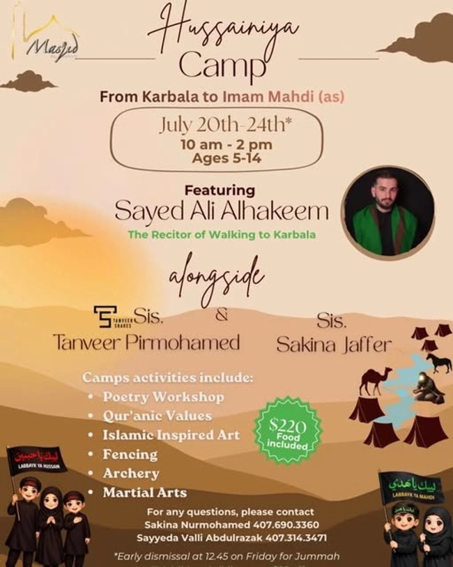 Husayniya Camp: From Karbala to Imam Mahdi (as)