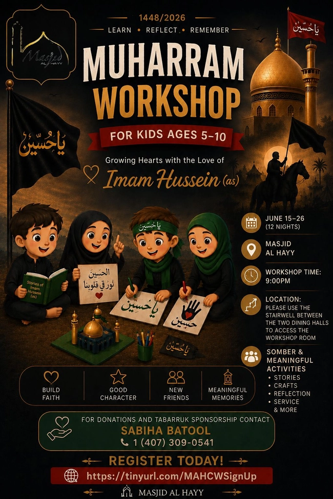 Muharram Workshop for Kids (Ages 5-10)