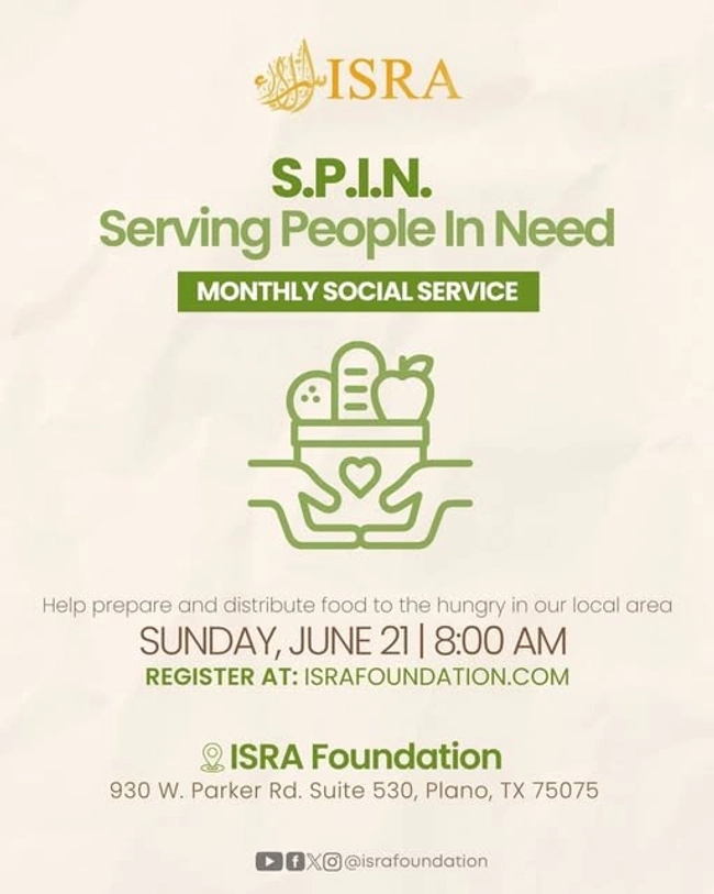 S.P.I.N. Serving People In Need - Monthly Social Service