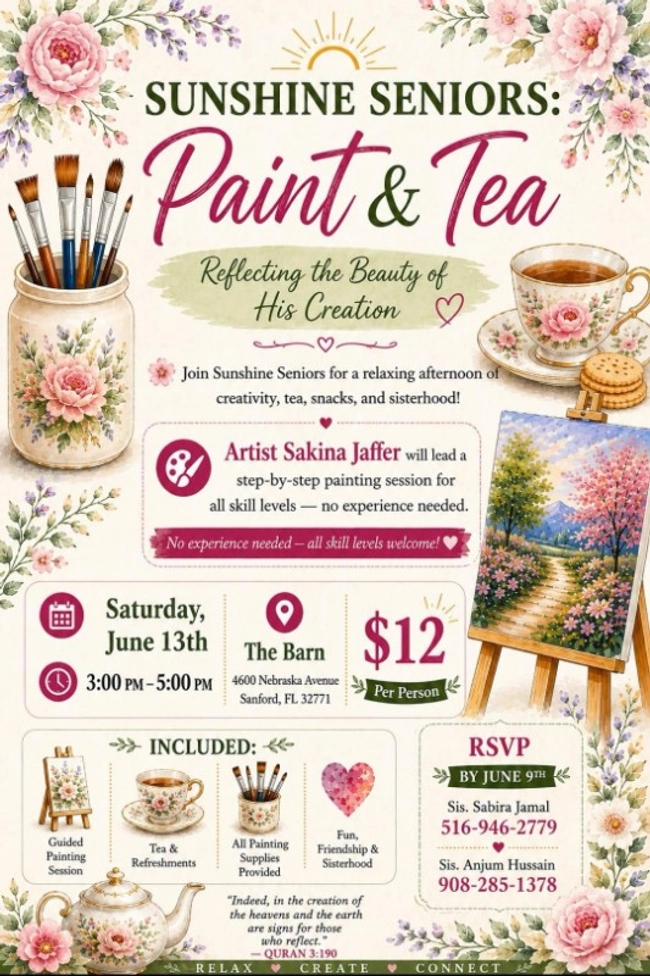 Sunshine Seniors: Paint & Tea