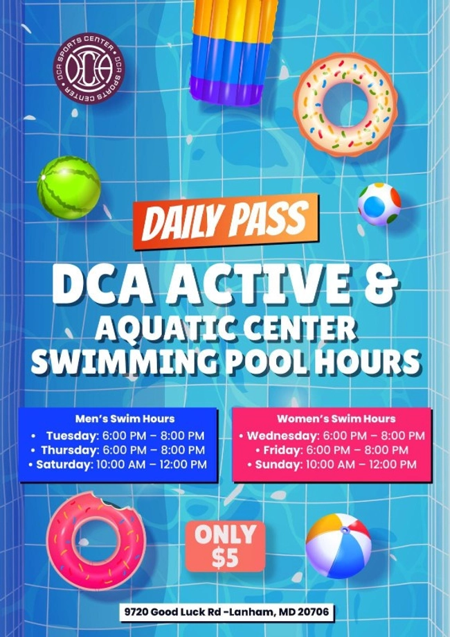 Women's Swim Hours at DCA Active & Aquatic Center