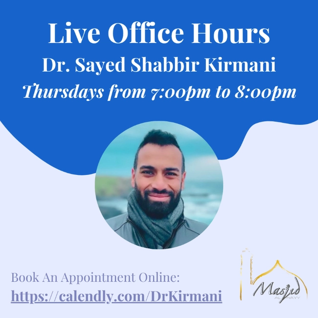 Live Office Hours with Dr. Sayed Shabbir Kirmani