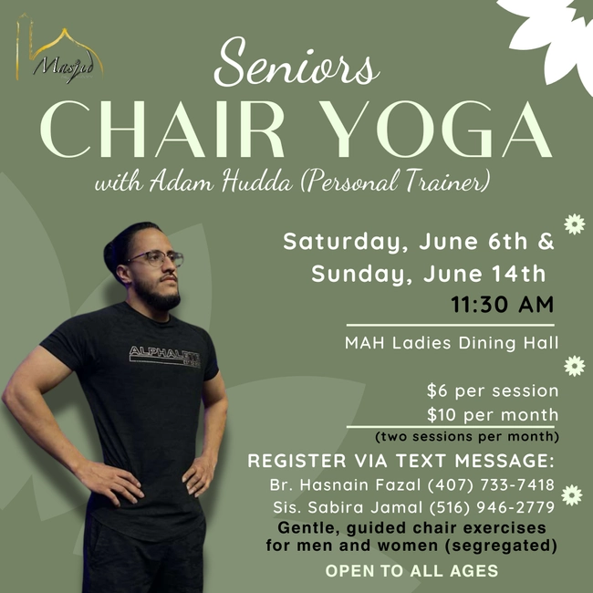 Seniors Chair Yoga with Adam Hudda