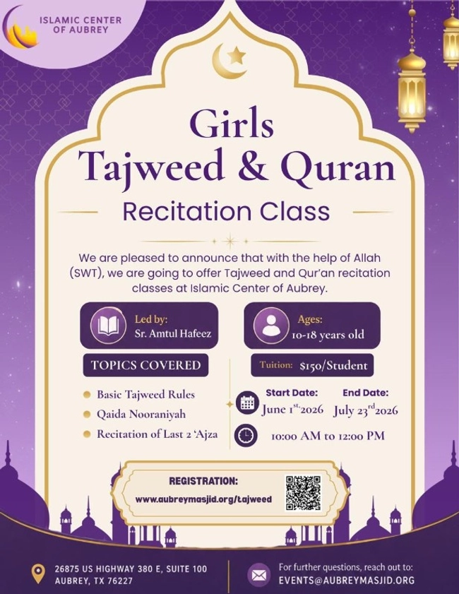 Girls Tajweed & Quran Recitation Class