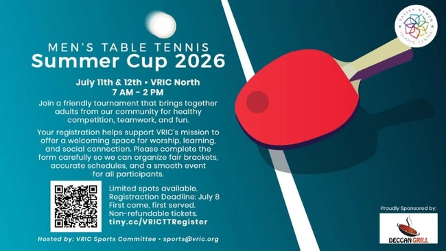 Men's Table Tennis Summer Cup 2026