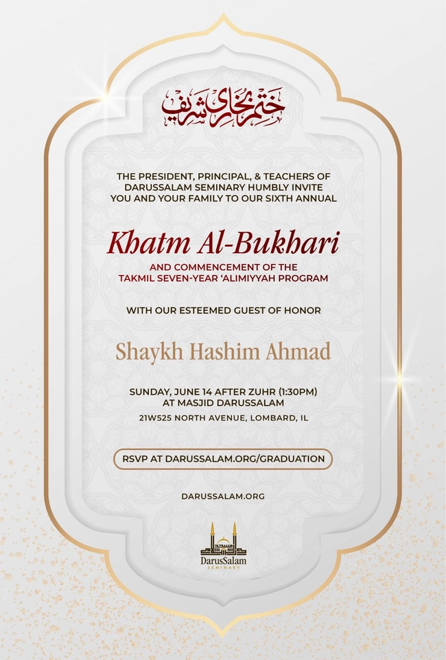 Khatm Al-Bukhari and Takmil Program Commencement