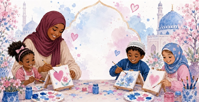 Paint and Sabr Event for Moms and Children