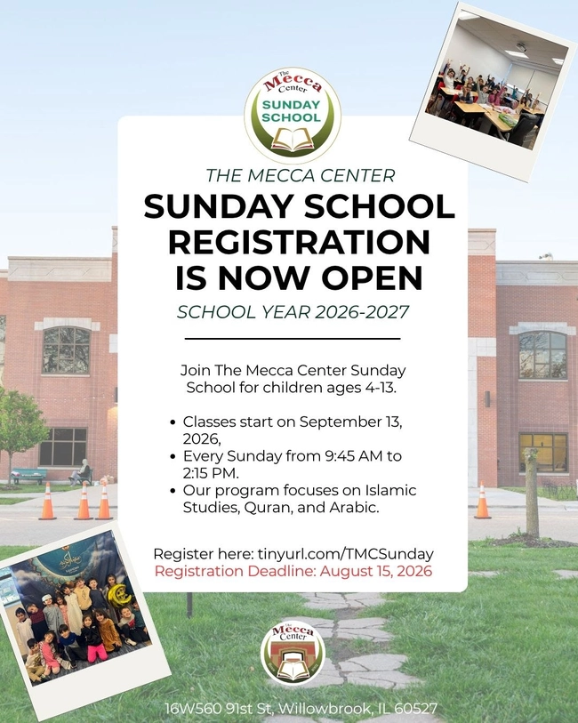 The Mecca Center Sunday School 2026-2027
