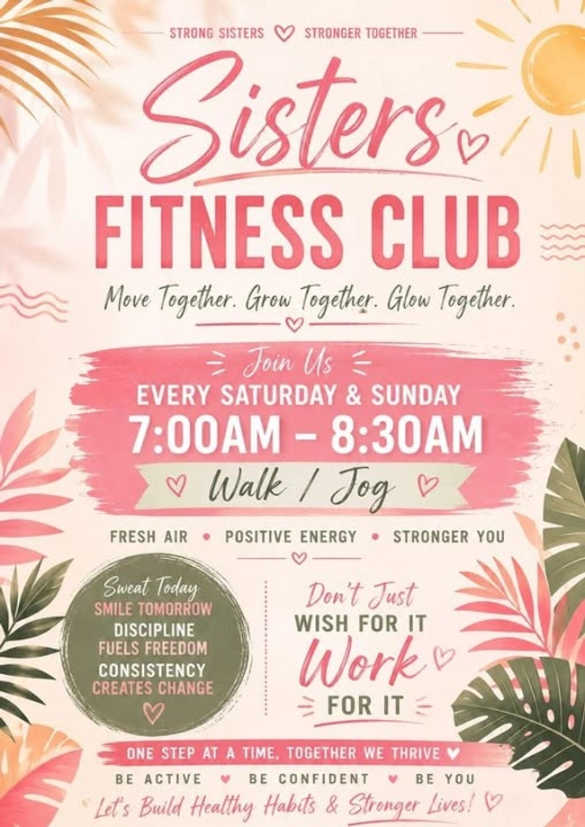 Sisters Fitness Club: Walk/Jog