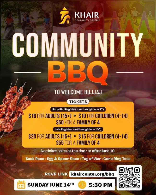 Community BBQ to Welcome Hujjaj