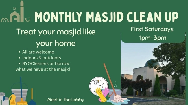 Monthly Masjid Clean Up