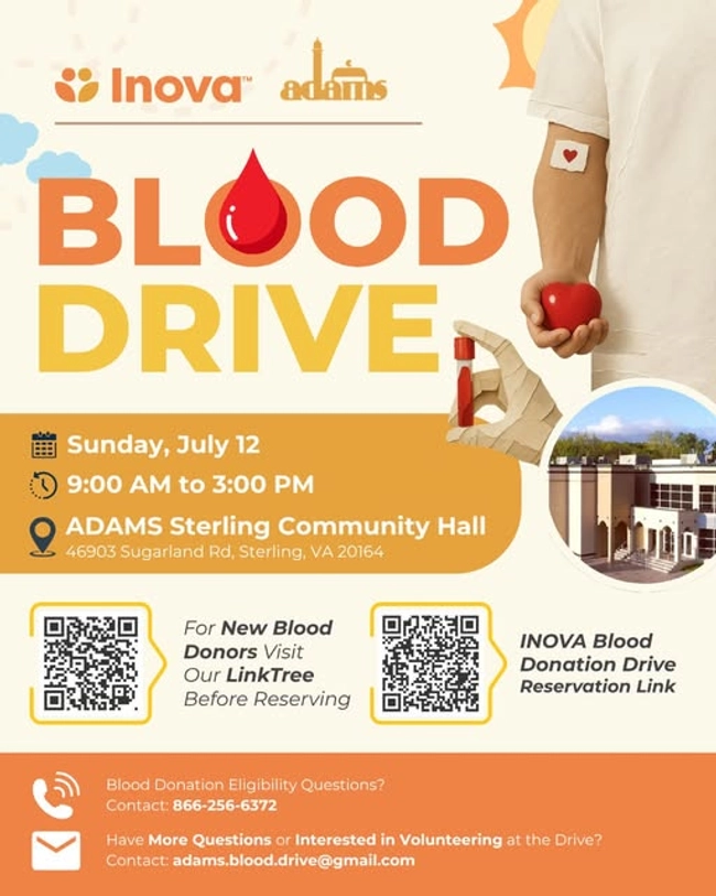 Blood Drive at ADAMS Sterling Community Hall