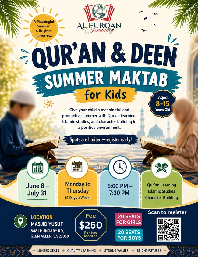 Qur'an & Deen Summer Maktab for Kids