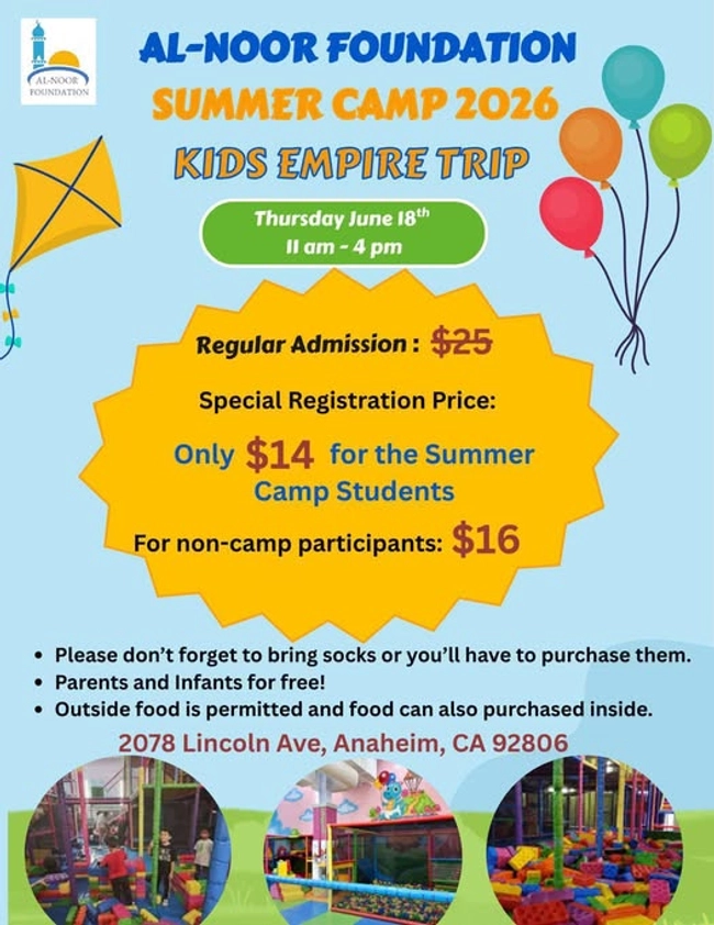 Summer Camp 2026 Kids Empire Trip