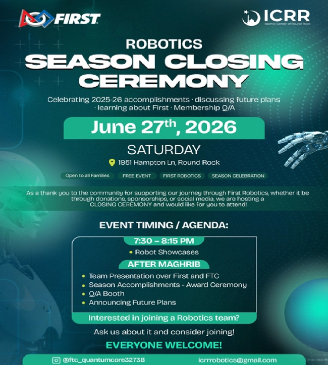 Robotics Season Closing Ceremony
