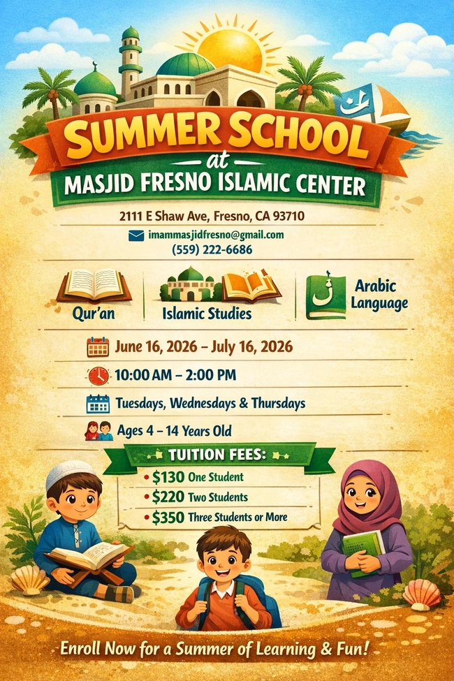 Summer School at Masjid Fresno Islamic Center
