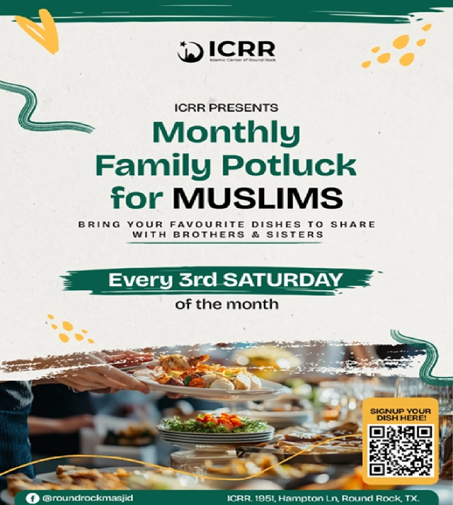 Monthly Family Potluck for Muslims