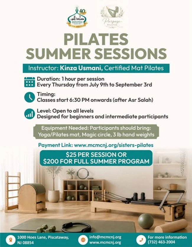Pilates Summer Sessions