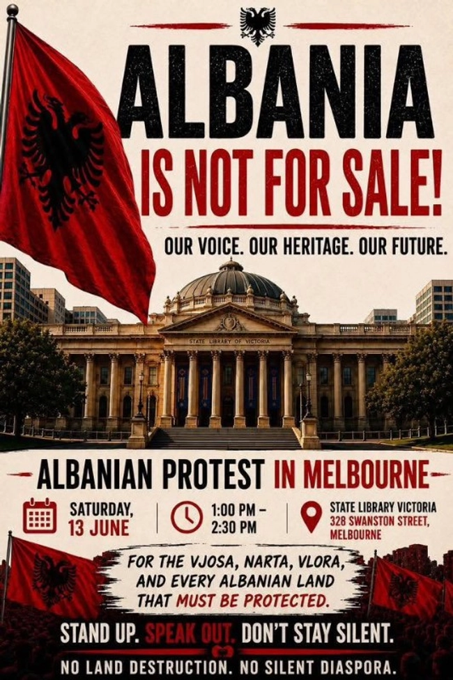 Albanian Protest in Melbourne