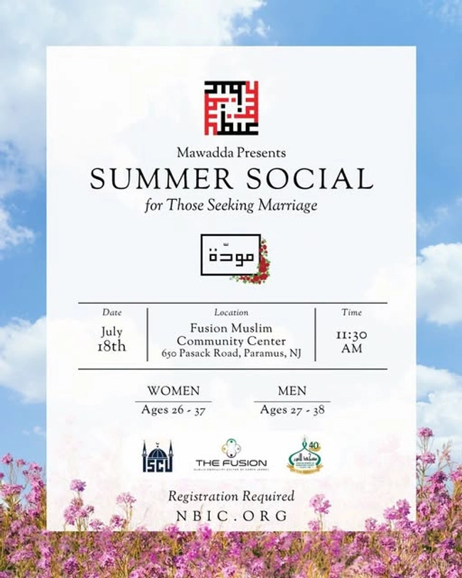 Mawadda Presents: Summer Social for Those Seeking Marriage