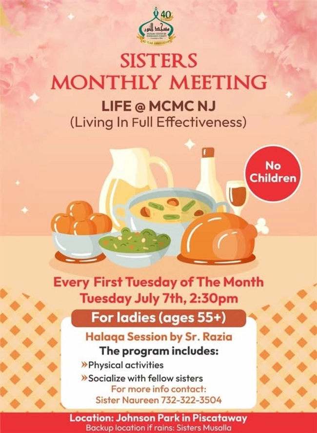 Sisters Monthly Meeting (LIFE @ MCMC NJ)