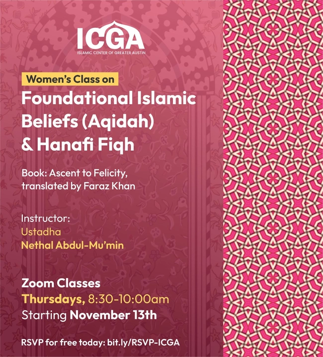 Women's Class on Foundational Islamic Beliefs (Aqidah) & Hanafi Fiqh