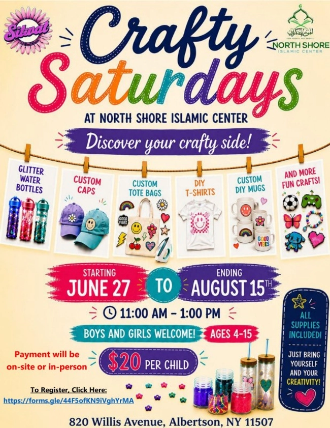 Crafty Saturdays at North Shore Islamic Center