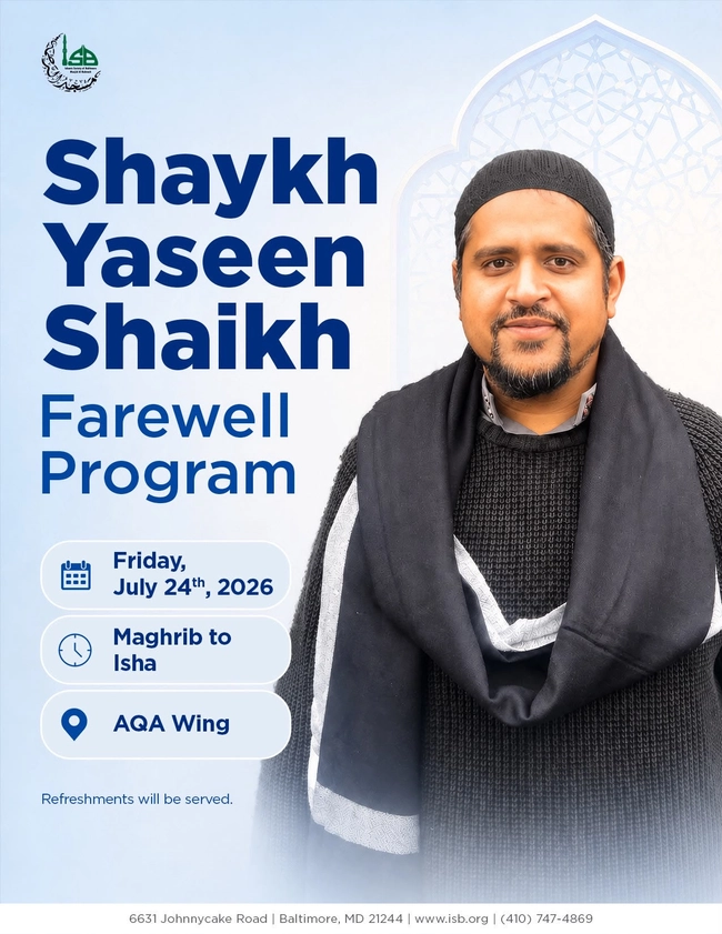 Shaykh Yaseen Shaikh Farewell Program