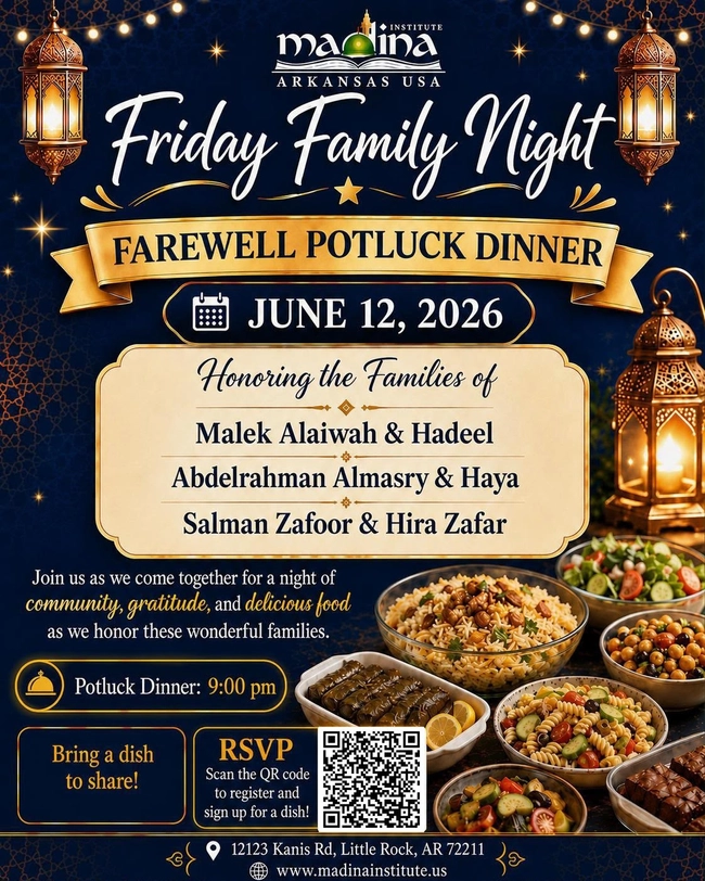Friday Family Night Farewell Potluck Dinner