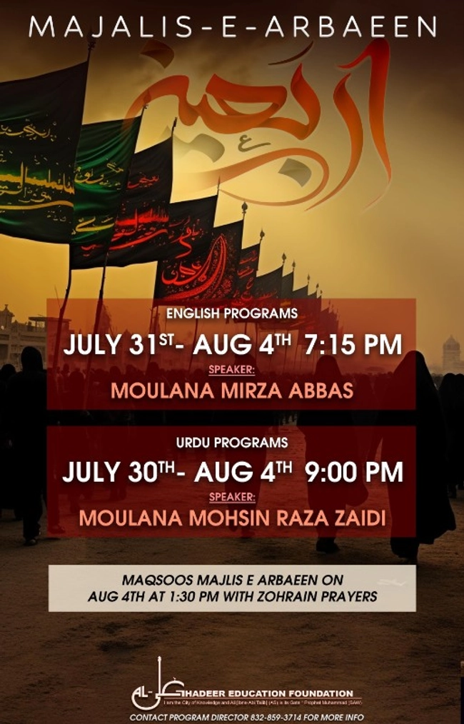 Majalis-e-Arbaeen (English Programs)