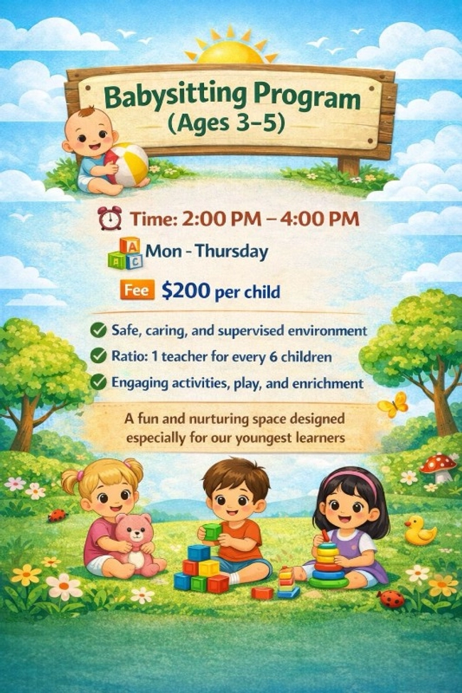 Babysitting Program (Ages 3-5)