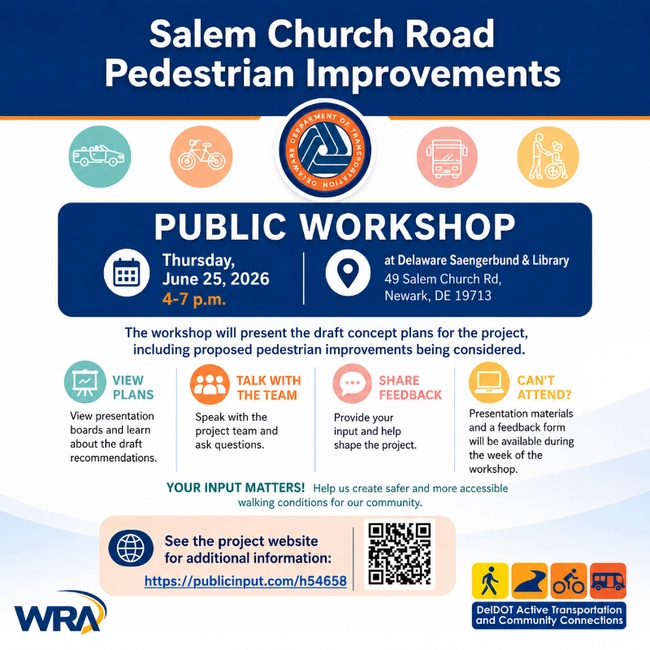 Salem Church Road Pedestrian Improvements Public Workshop