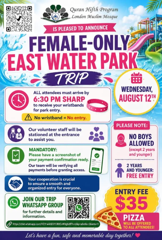Female-Only East Water Park Trip