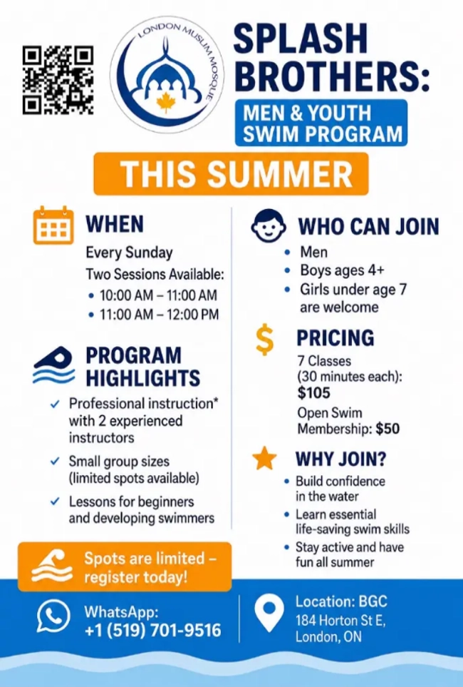 Splash Brothers: Men & Youth Swim Program (Session 1)