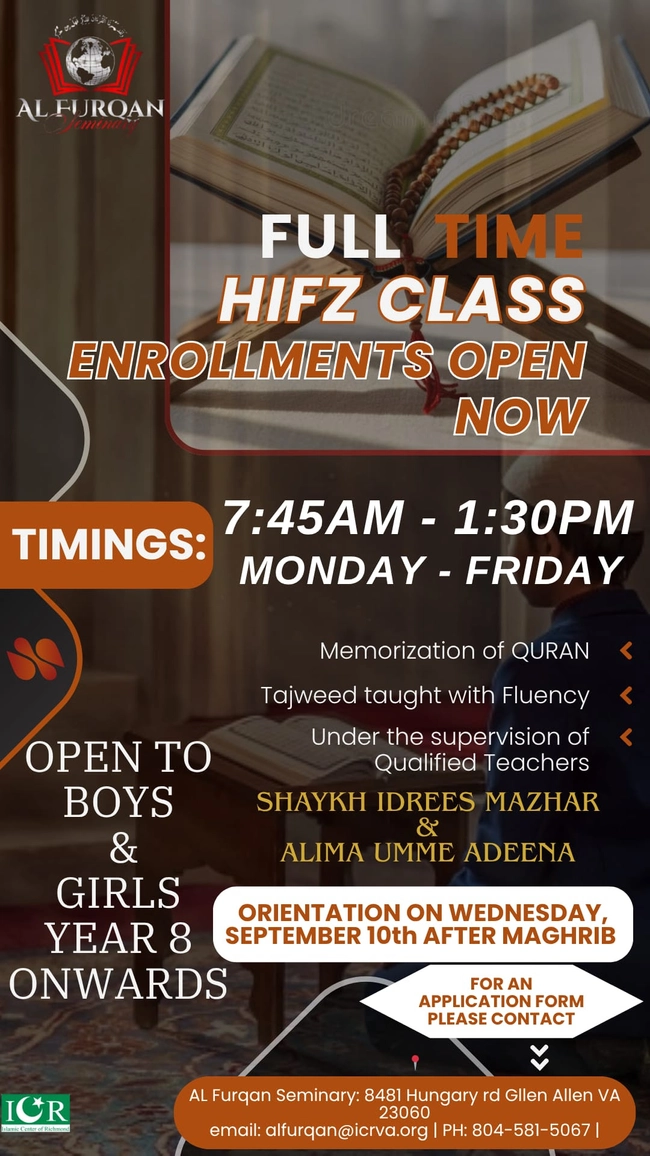 Hifz Class for Boys & Girls