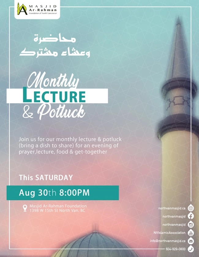 Monthly Lecture & Potluck