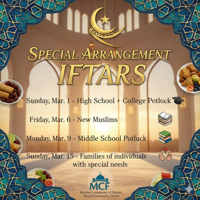 Speical Arrangement Iftar