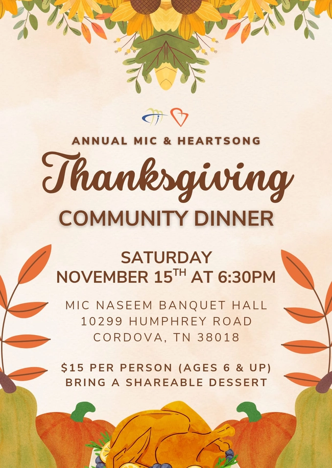 Annual MIC & Heartsong Community Dinner