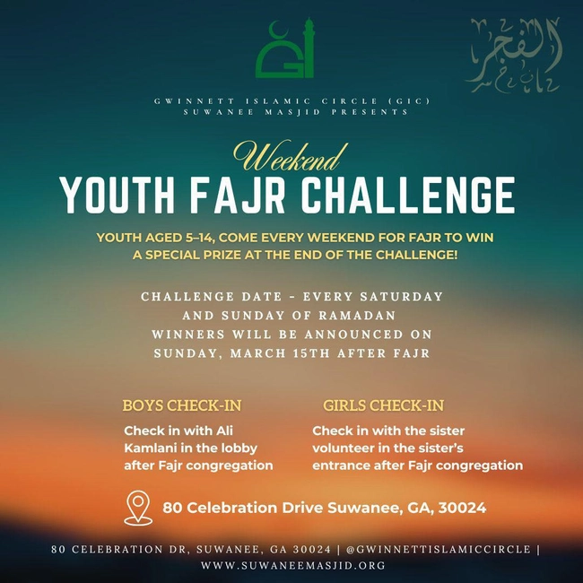 Weekend Youth Fajr Challenge