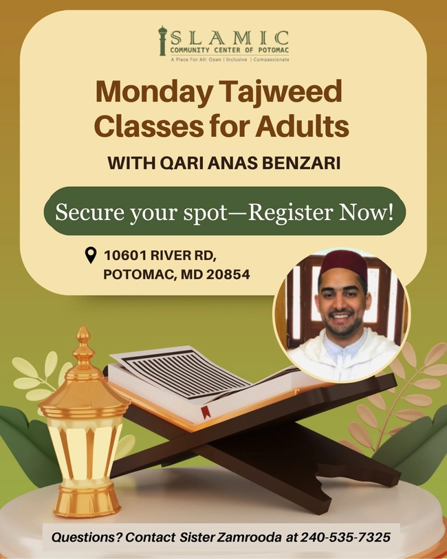 Monday Tajweed Classes for Adults