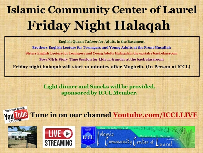 Friday Night Halaqah