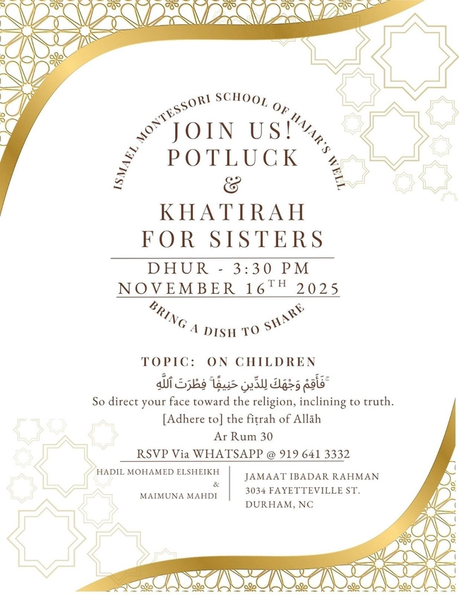 Potluck & Khatirah for Sisters